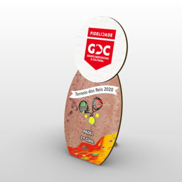 Troféu em MDF, forrado com Cortiça e Percalina (GM-T05)